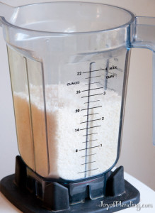 Shredded coconut in Vitamix