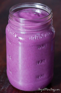 Purple sweet potato smoothie