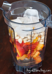 Peach Smoothie Ingredients in Container