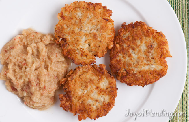 Vitamix Latkes and Applesauce Detail