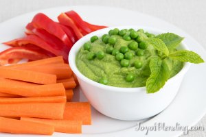 Mint Pea Dip served with crudités