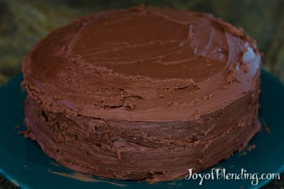 Chocolate cake with chocolate icing